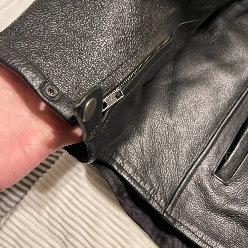 ZIR LEATHER MOTORCYCLE JACKET 3X - Picture 7 of 12